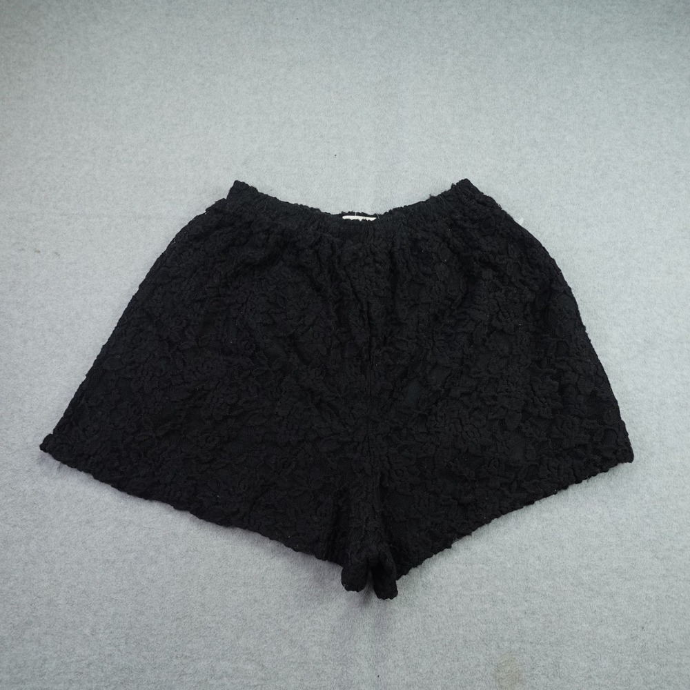 Abercrombie & Fitch Lace Shorts Womens L Black Boho Floral Lined Casual